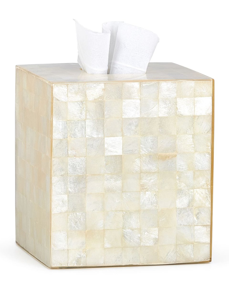 Capiz Ivory Tissue Box Cover