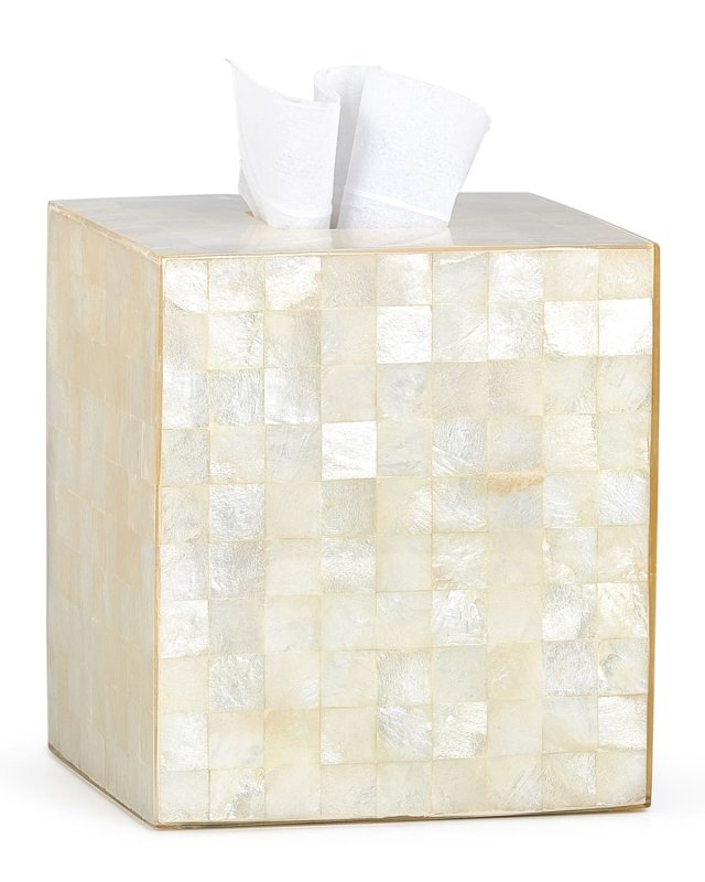 Capiz Ivory Tissue Box Cover