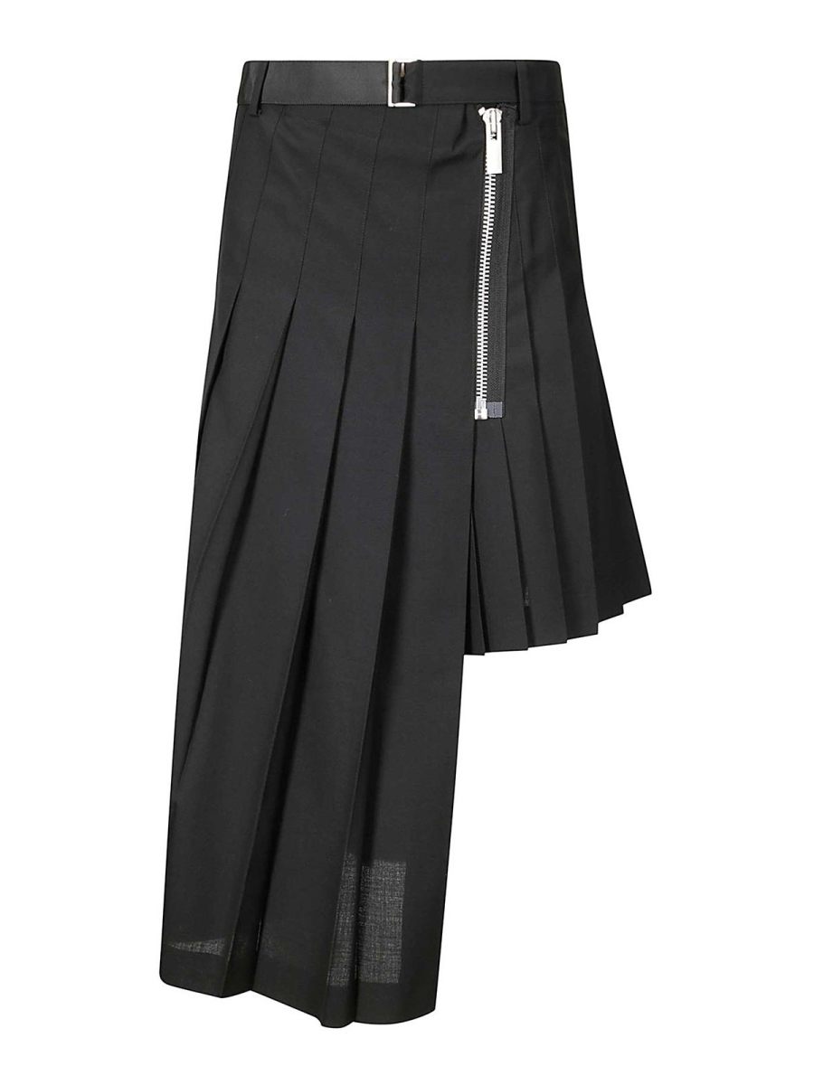 Sacai Jupe Midi - Noir