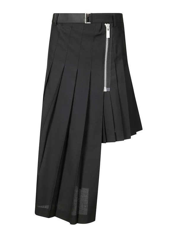 Sacai Jupe Midi - Noir