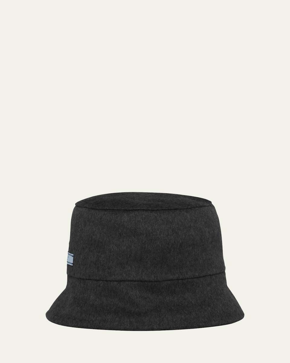 Reversible Bicolor Cashmere Bucket Hat