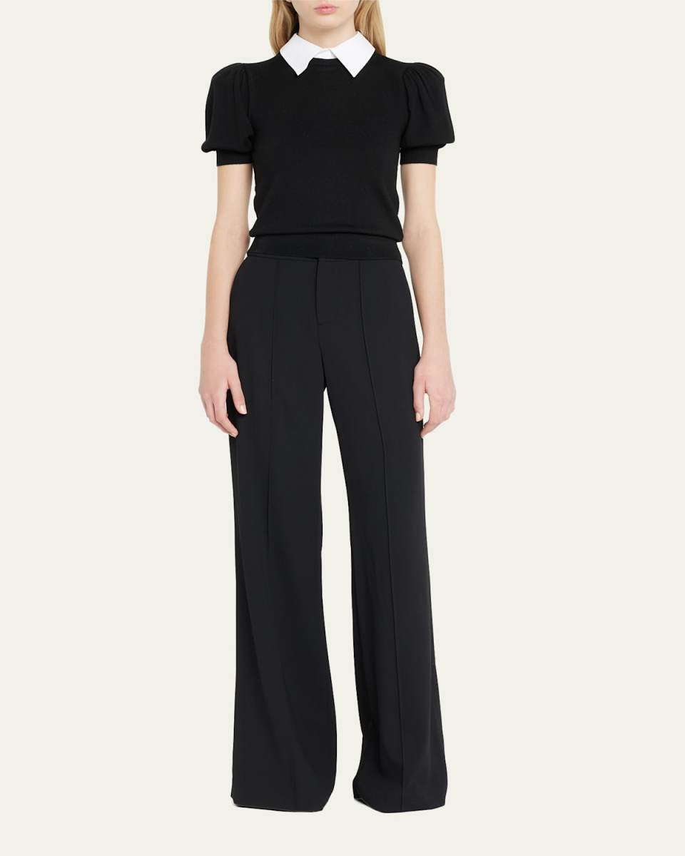 Chase Puff-Sleeve Detachable Collar Sweat