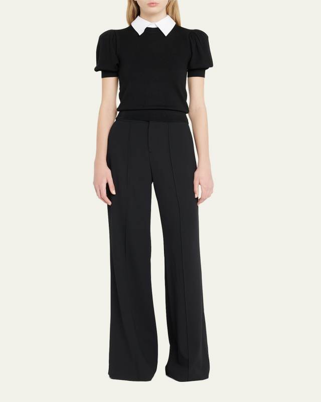Chase Puff-Sleeve Detachable Collar Sweat