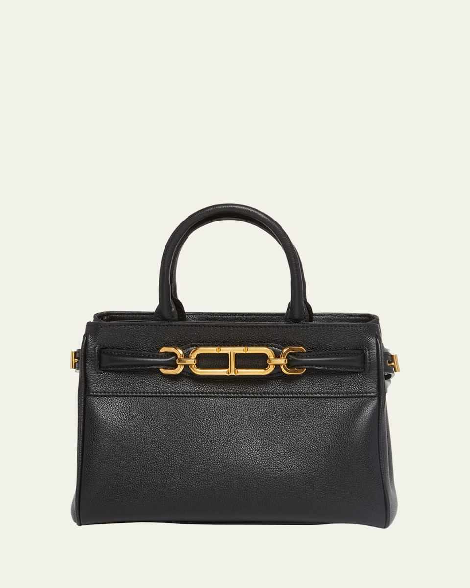 Small Top-Handle Bag in Grained Calfskin