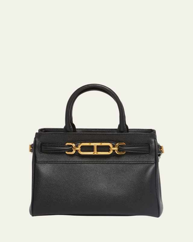 Small Top-Handle Bag in Grained Calfskin