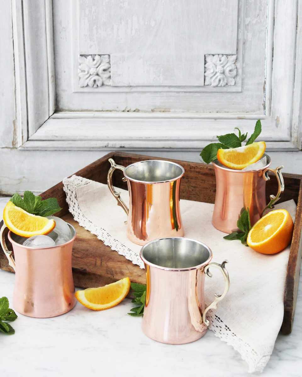 Vintage-Inspired Cocktail Mugs, Set of 4