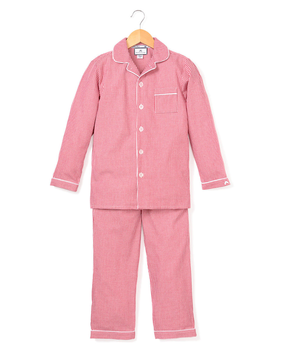 Mini Gingham Pajama Set, Size 6M-14