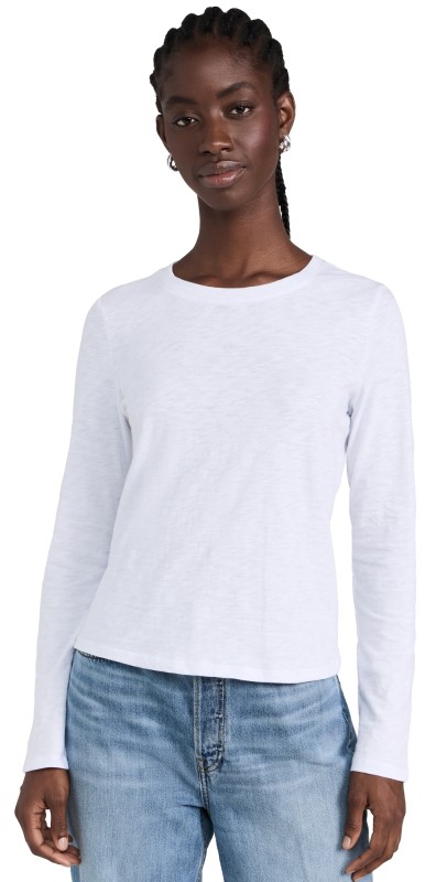 Z Supply Modern Slub Long Sleeve Tee White