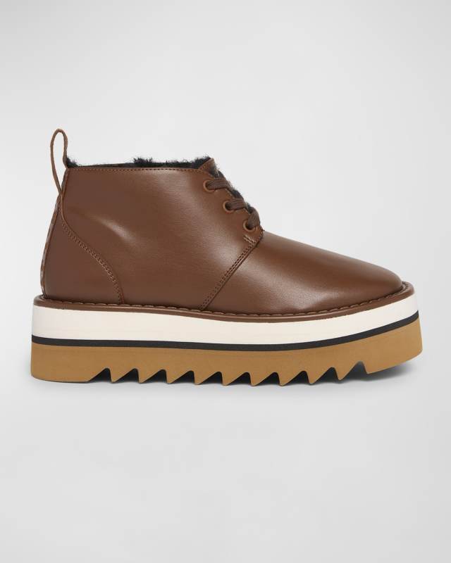Sneakelyse Vegan Lace-Up Platform Booties