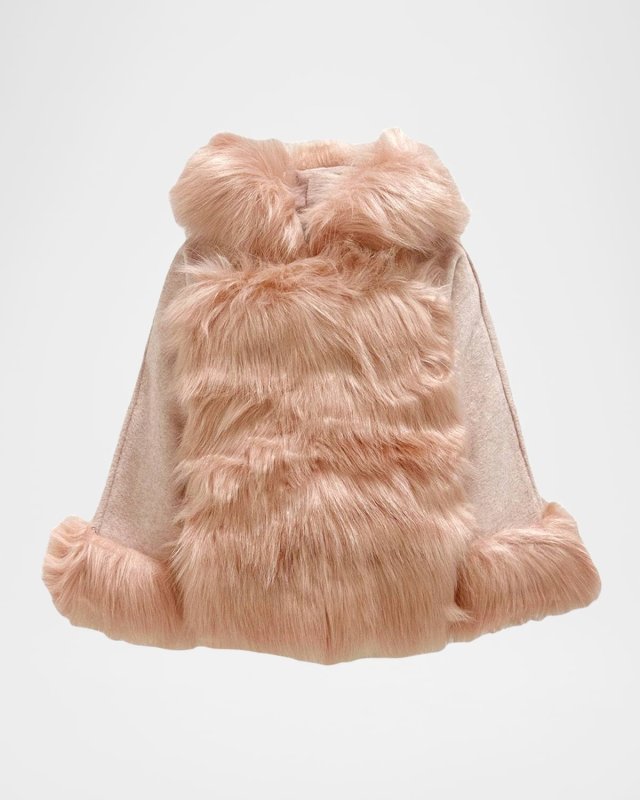 Girl's Princess Faux Fur Coat, Size 2-14