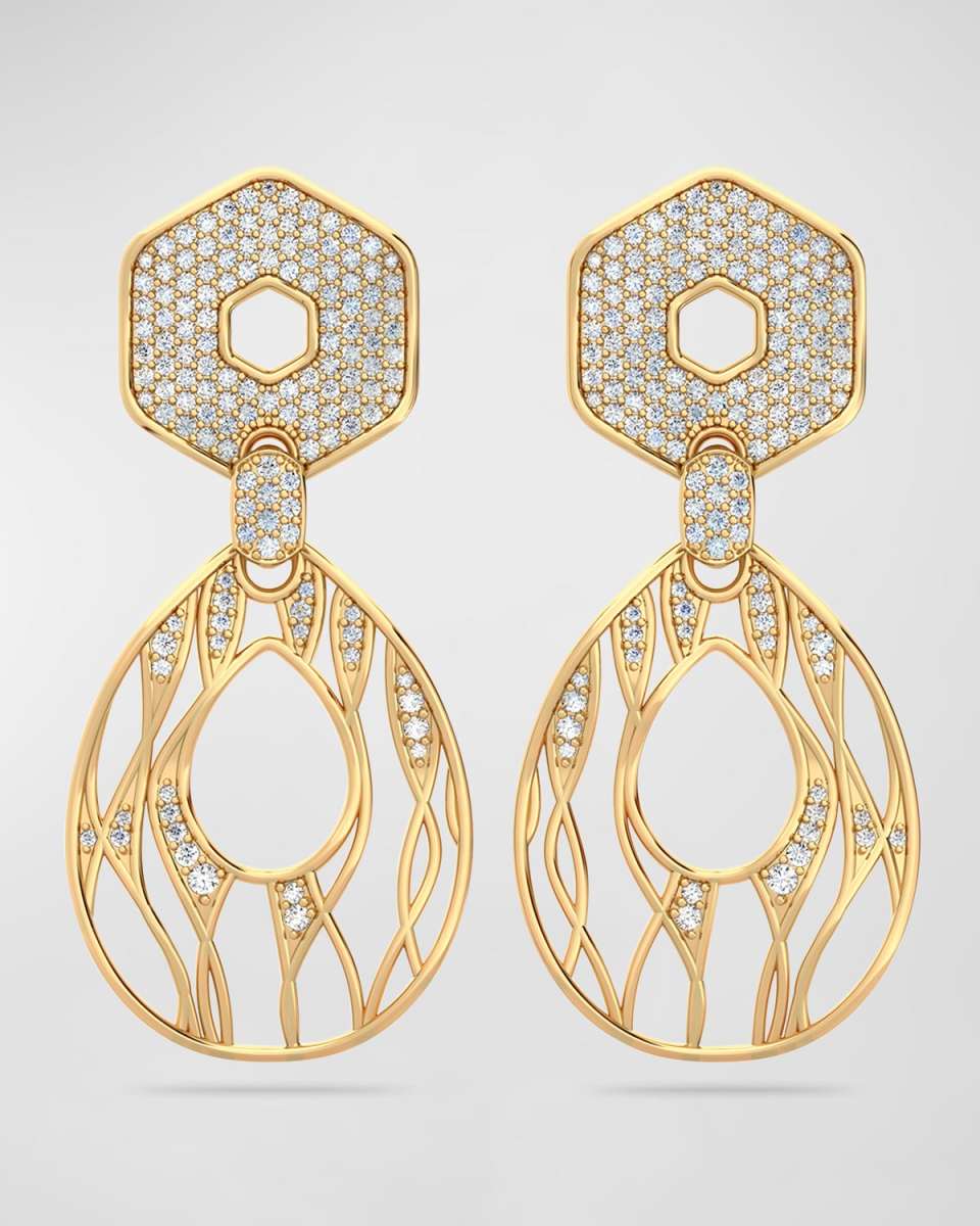 Eclipse Diamond Drop Earrings