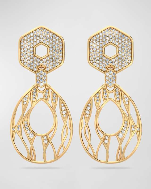 Eclipse Diamond Drop Earrings