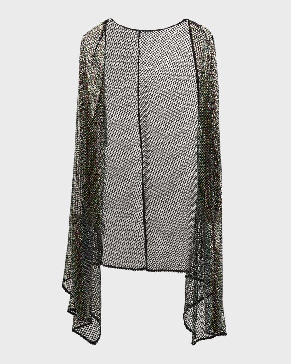 Rhinestone Mesh Short Caftan