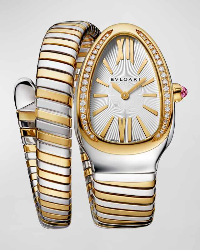 Serpenti Tubogas 35mm 18K Gold & Stainless Steel 1-Twirl Watch