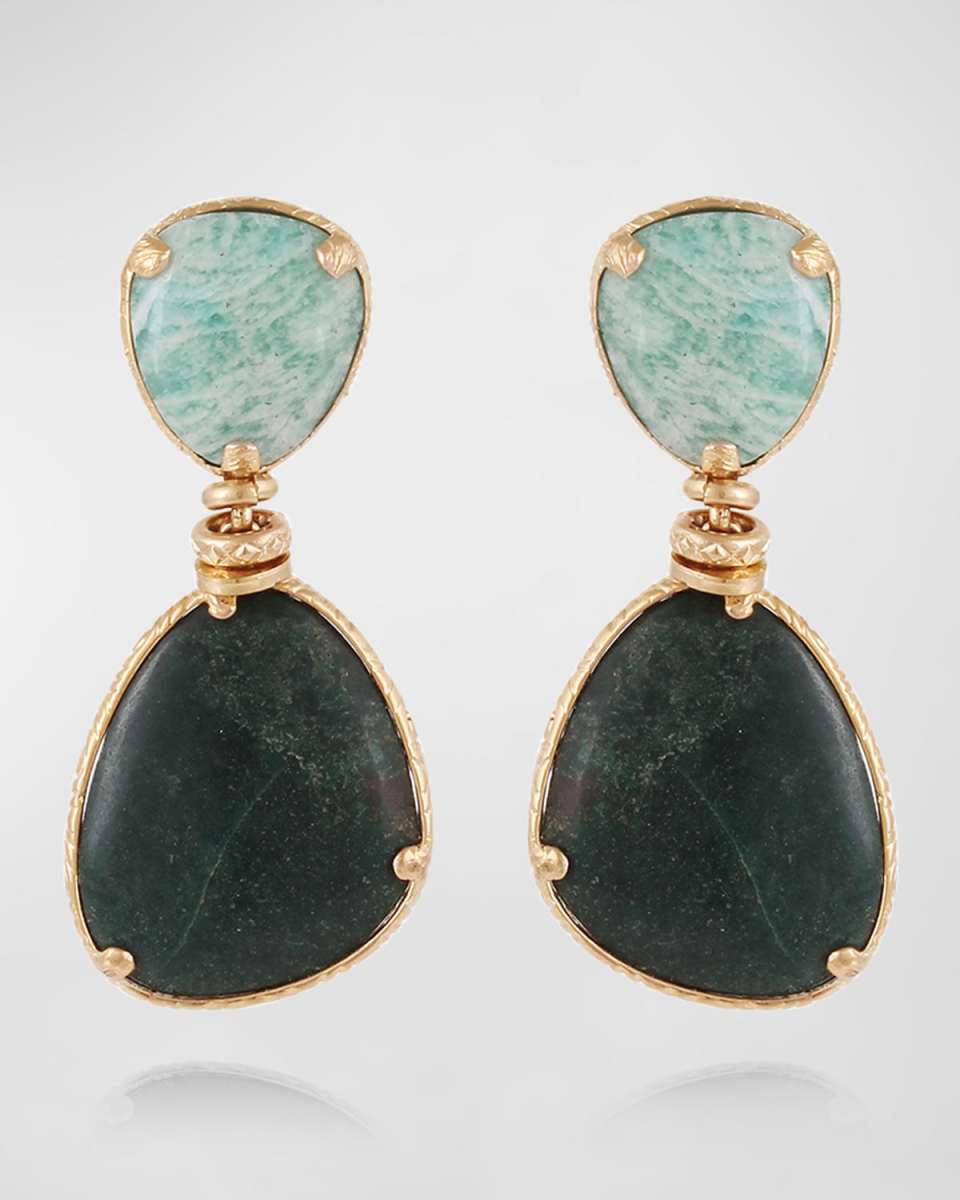 24K Silia Mother-of-Pearl Drop Earrings