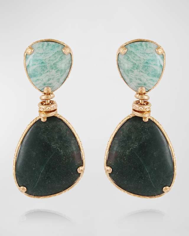 24K Silia Mother-of-Pearl Drop Earrings