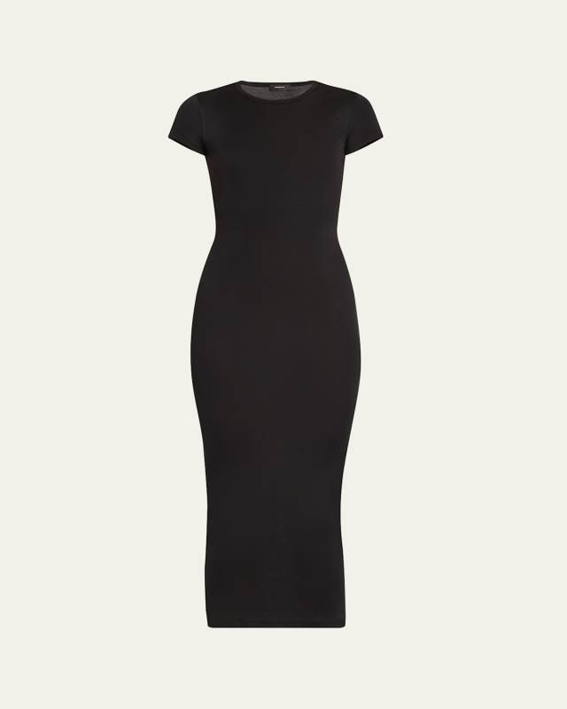 Cotton Cap-Sleeve Dress