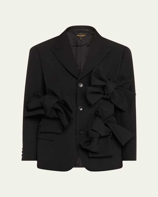 Oversized Bow Wool Jacket