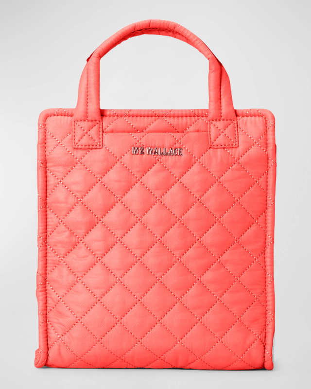 Mini Box Quilted Nylon Tote Bag