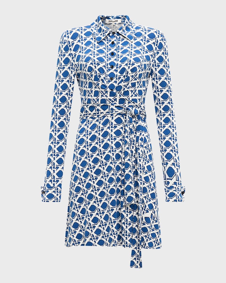 Didi Geometric-Print Mini Shirtdress