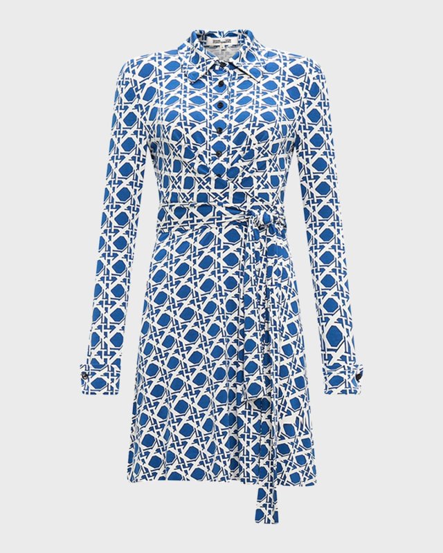 Didi Geometric-Print Mini Shirtdress