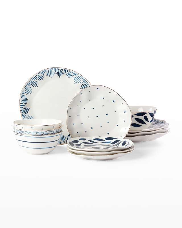 Blue Bay 12-Piece Dinnerware Set