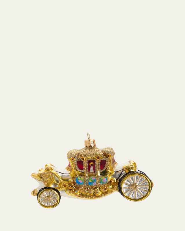Gold State Coach Christmas Ornament