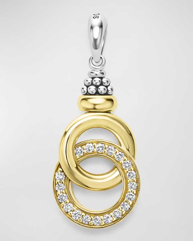 Signature Caviar Interlocking Diamond Pendant