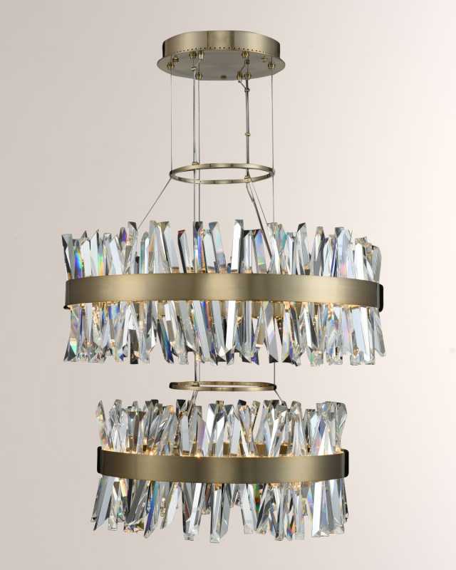 Glacier 25 + 32" 2 Tier LED Round Chandelier