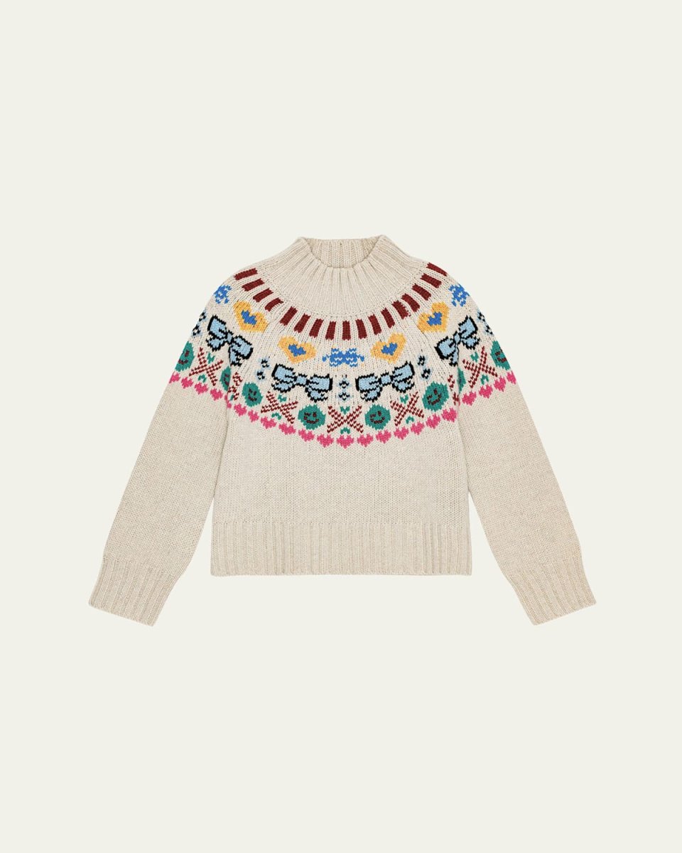 Girl's Gimlassi Knitted Sweater, Size 3T-6