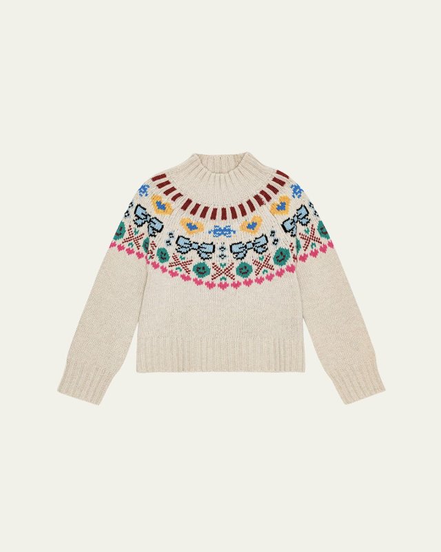 Girl's Gimlassi Knitted Sweater, Size 3T-6
