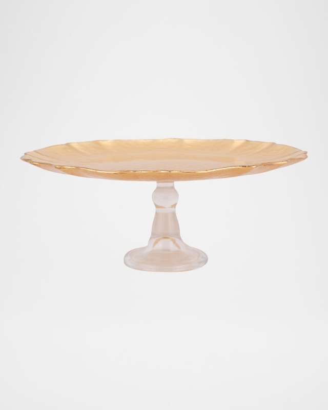 Baroque Glass Gold Cake Stand