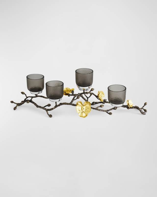 Gold Orchid Candelabra