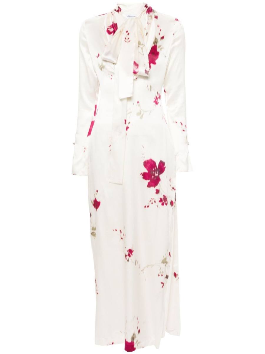 roses-print maxi dress