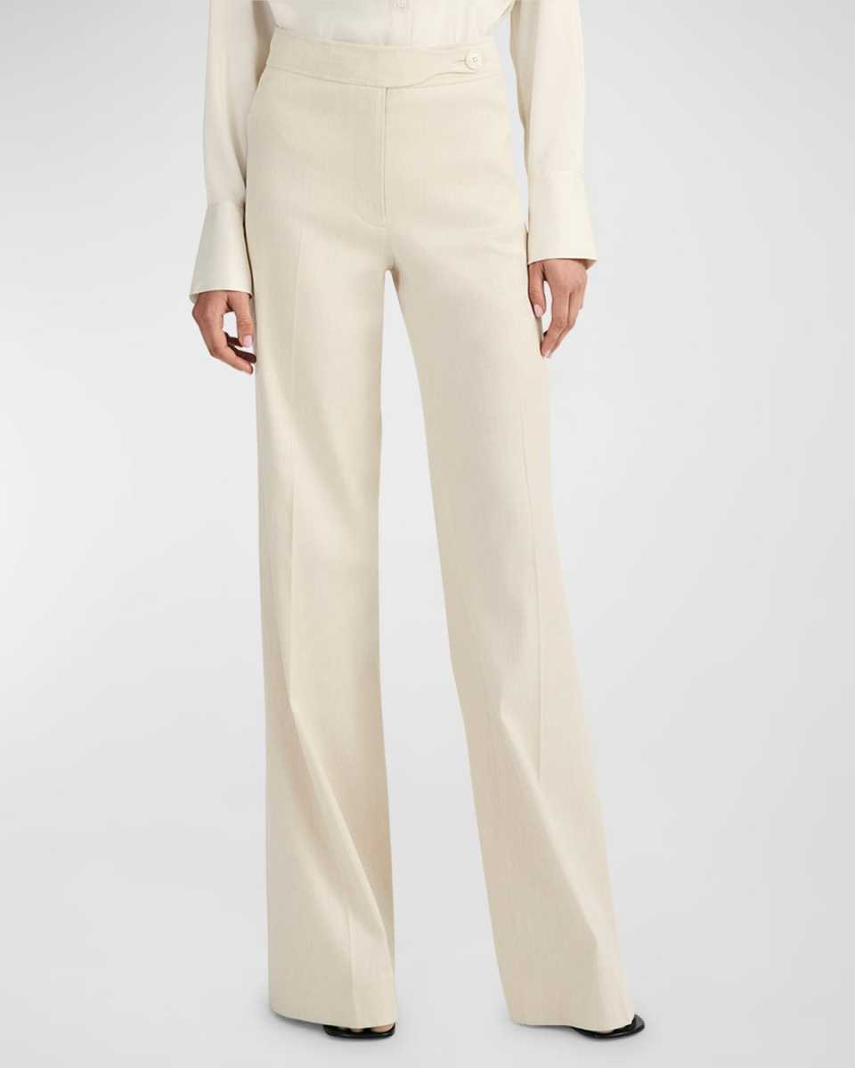 Owen Linen-Blend Flare Trousers