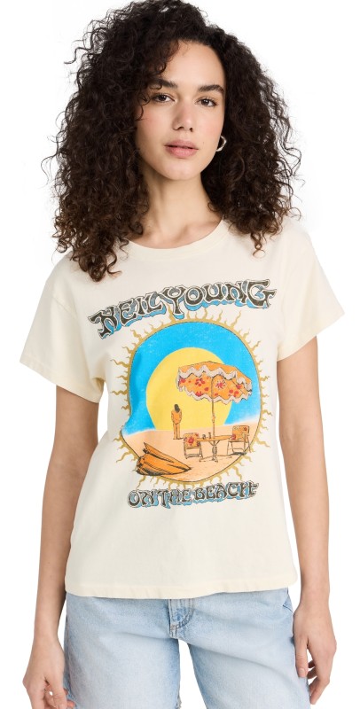 Daydreamer Neil Young On the Beach Tour Tee Stone Vintage