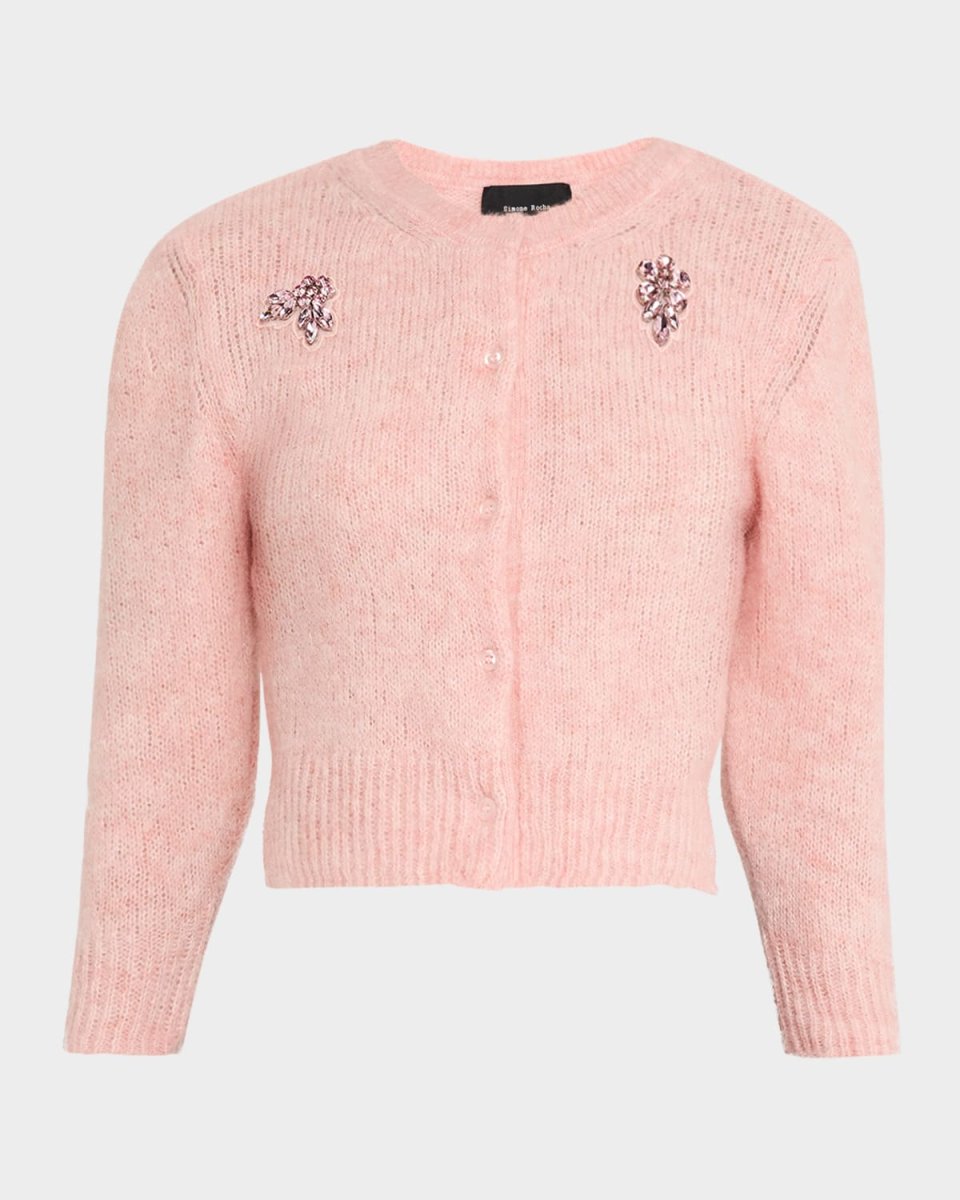 Crystal Alpaca-Knit Crop Cardigan
