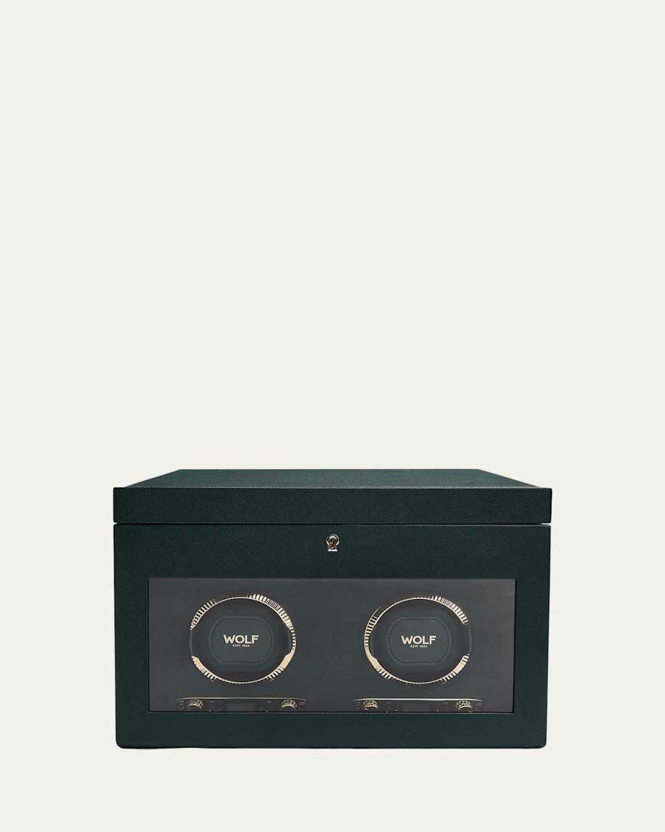 British Racing Double Watch Winder with Storage