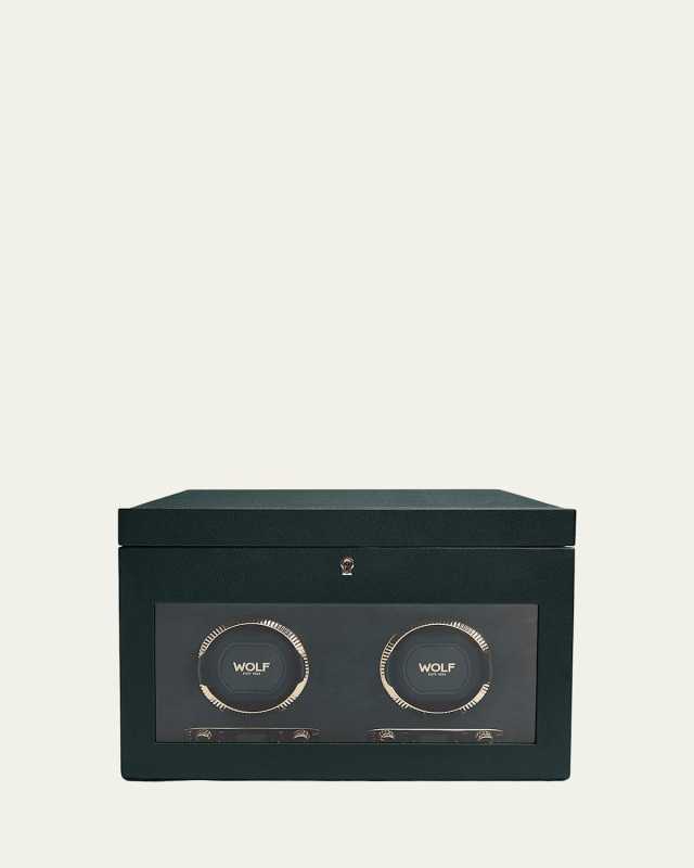 British Racing Double Watch Winder with Storage