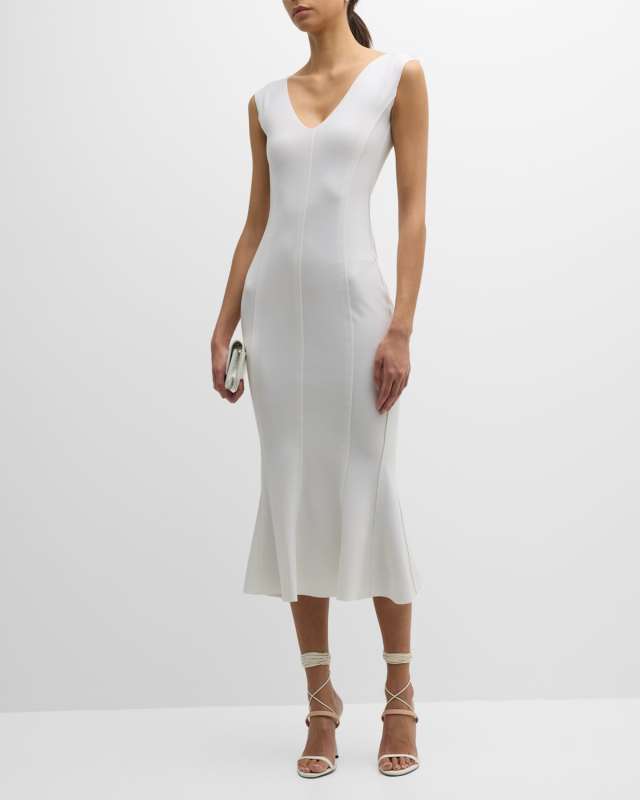 Grace Sleeveless Midcalf Fishtail Dress