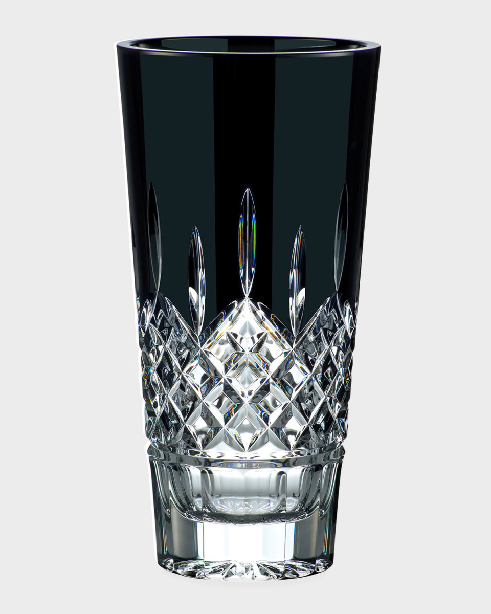 Lismore Black Vase - 10"