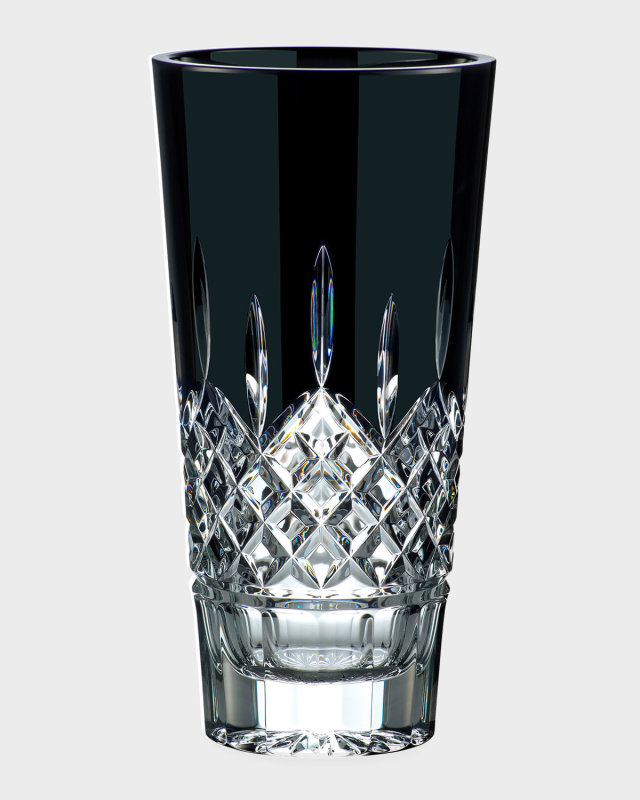 Lismore Black Vase - 10"