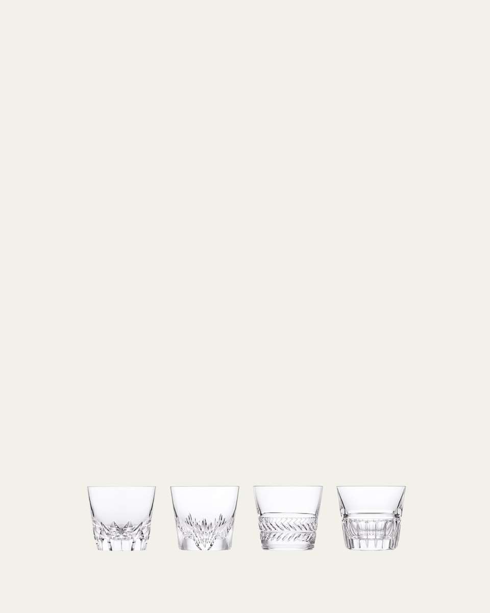 Versailles King Louis Double Old Fashioned Glasses, Set of 4