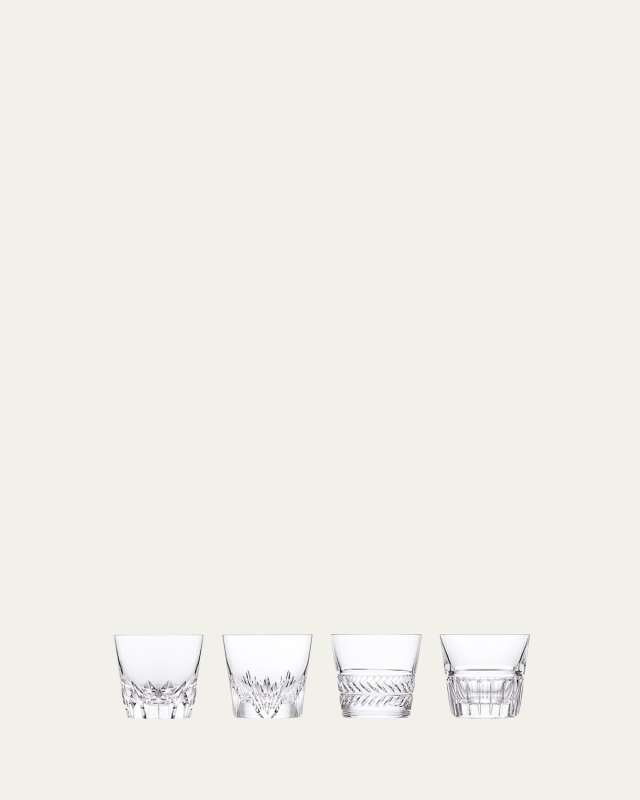 Versailles King Louis Double Old Fashioned Glasses, Set of 4