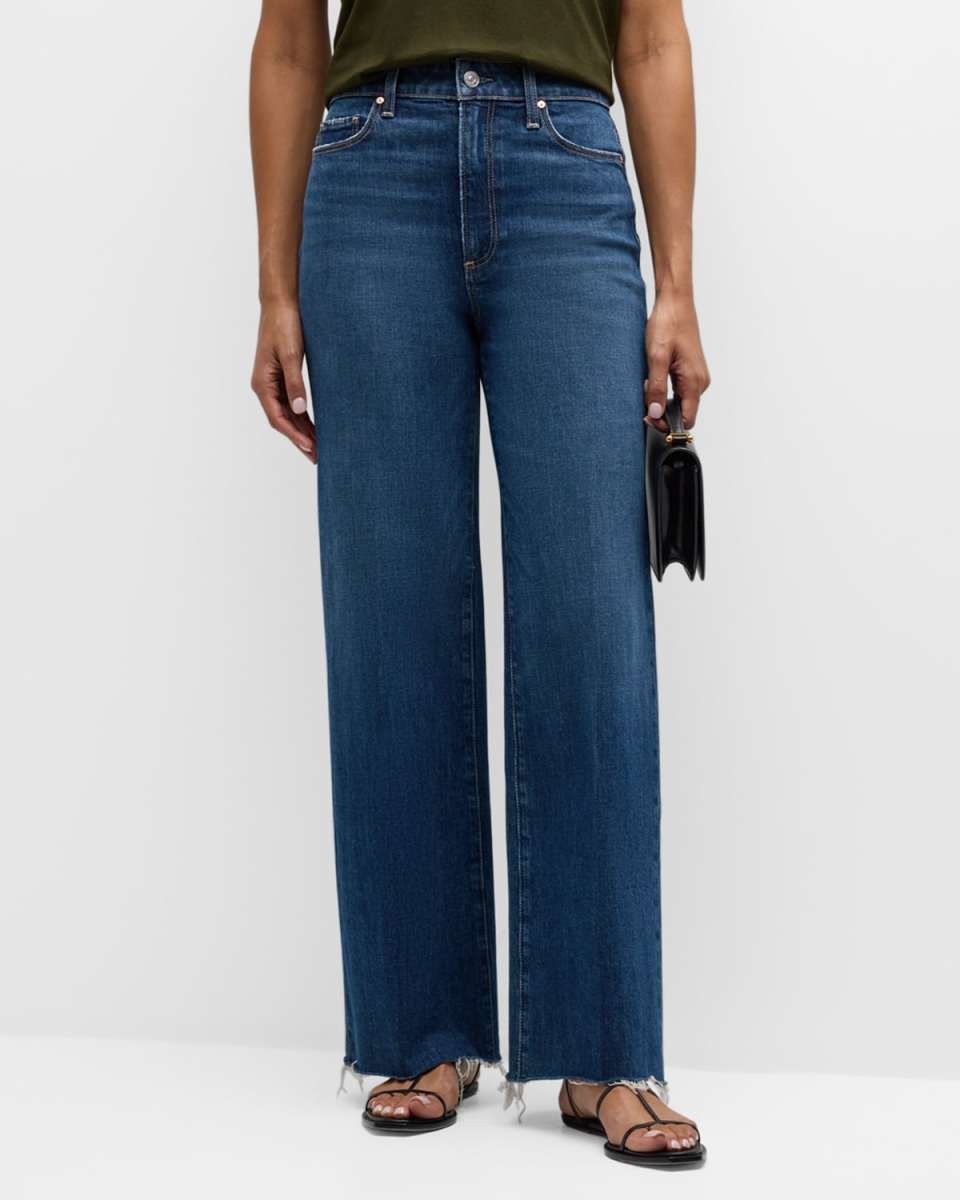 Anessa Wide-Leg Jeans with Raw Hem