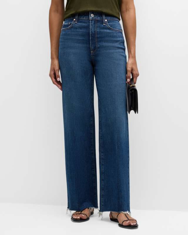 Anessa Wide-Leg Jeans with Raw Hem