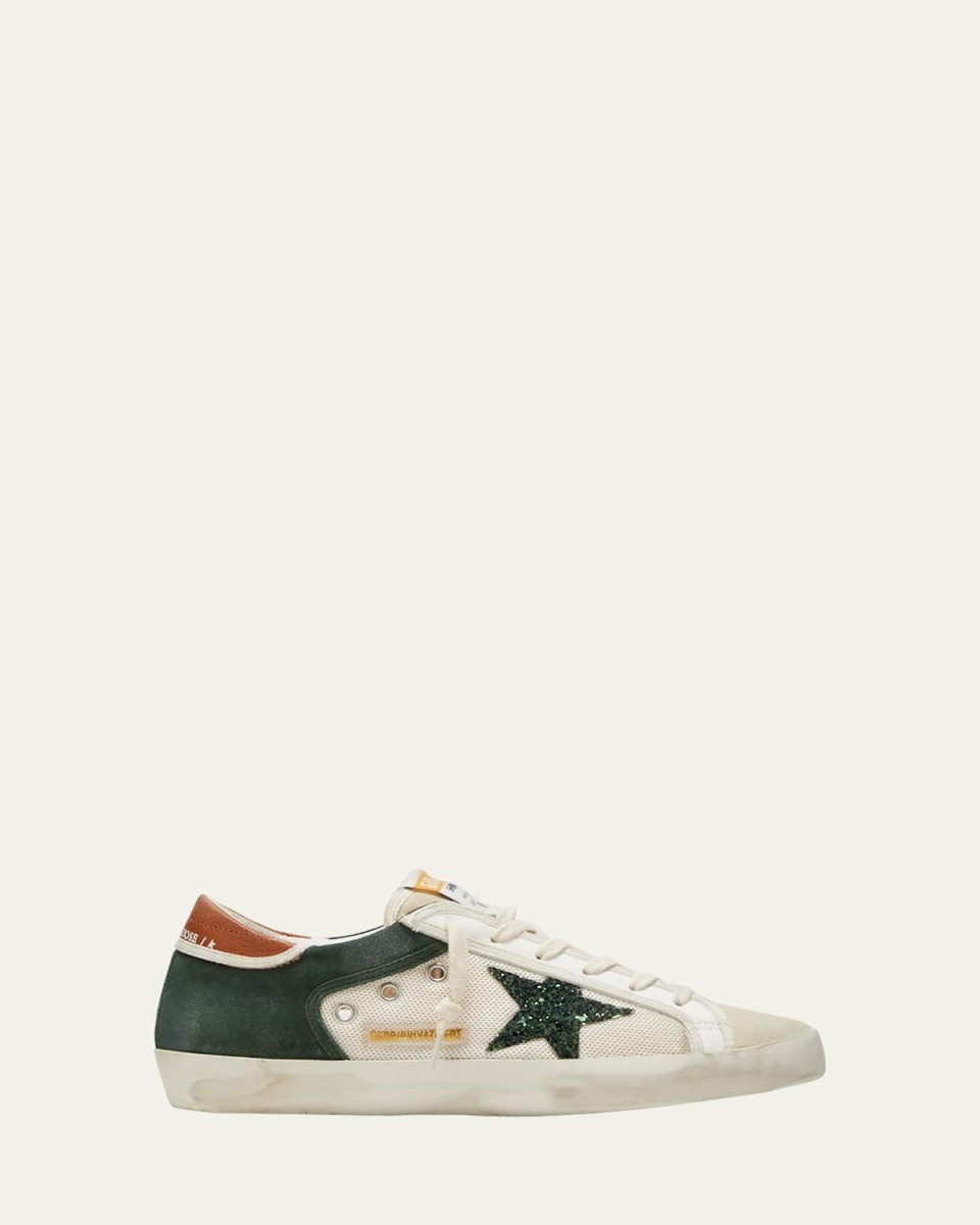 Superstar Leather Glitter Low-Top Sneakers