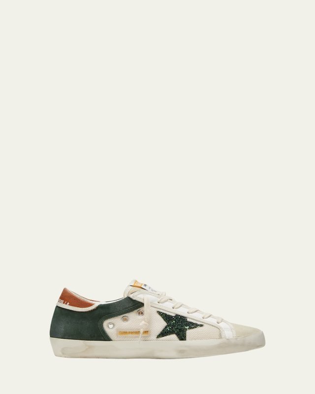 Superstar Leather Glitter Low-Top Sneakers
