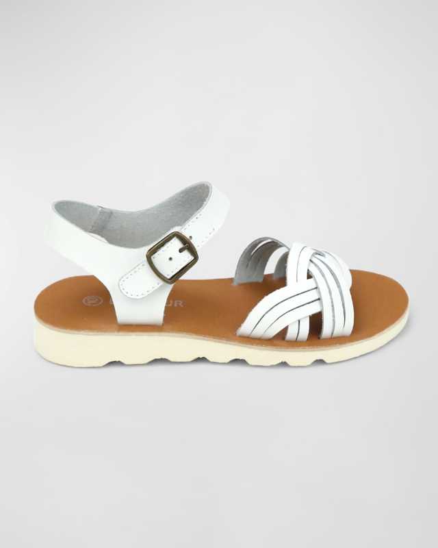 Girl's Athena Braided Sandals, Size Baby/Toddler/Kids