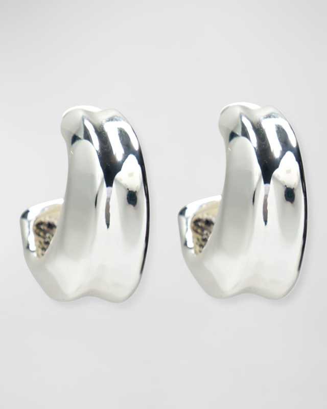 ONDA HOOPS IN SILVER